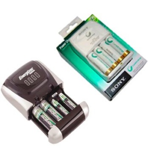 pilas recargables con cargador