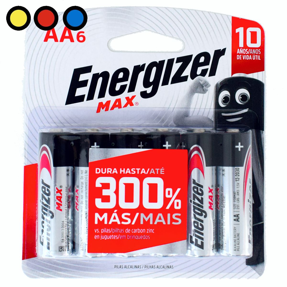 ENERGIZER Power Plus HR6 Akku – 2000 MAh, NiMH, 1,2V, DP10 BR, Silber, 1 Stück