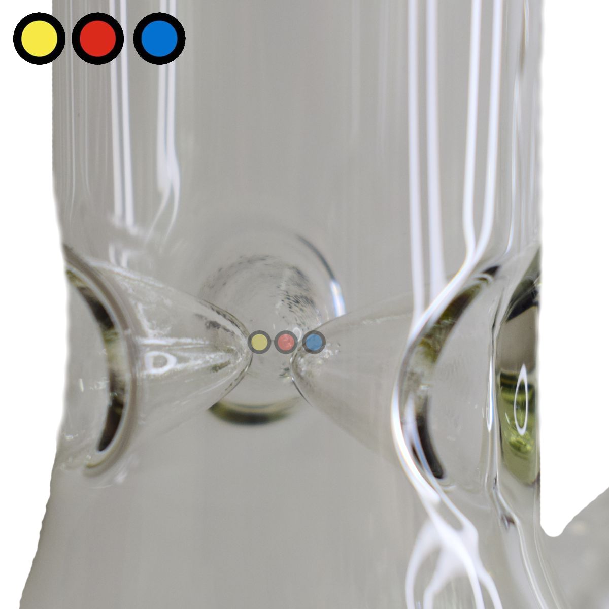 Bong de vidrio Pyrex transparente 30cm con atrapahielo - Imagen 3