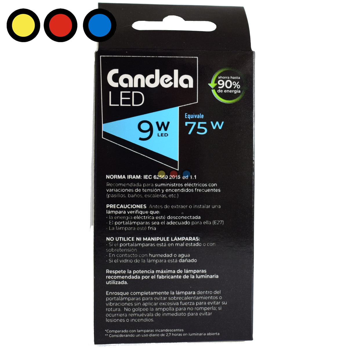Lámpara LED Candela Luz Fría 9w - Imagen 3