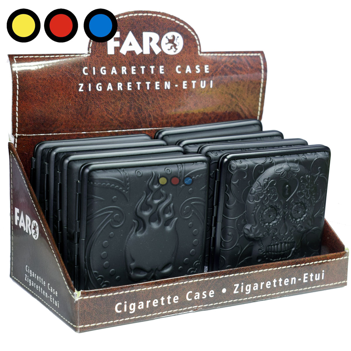 cigarrera cuero calavera negra precios venta online