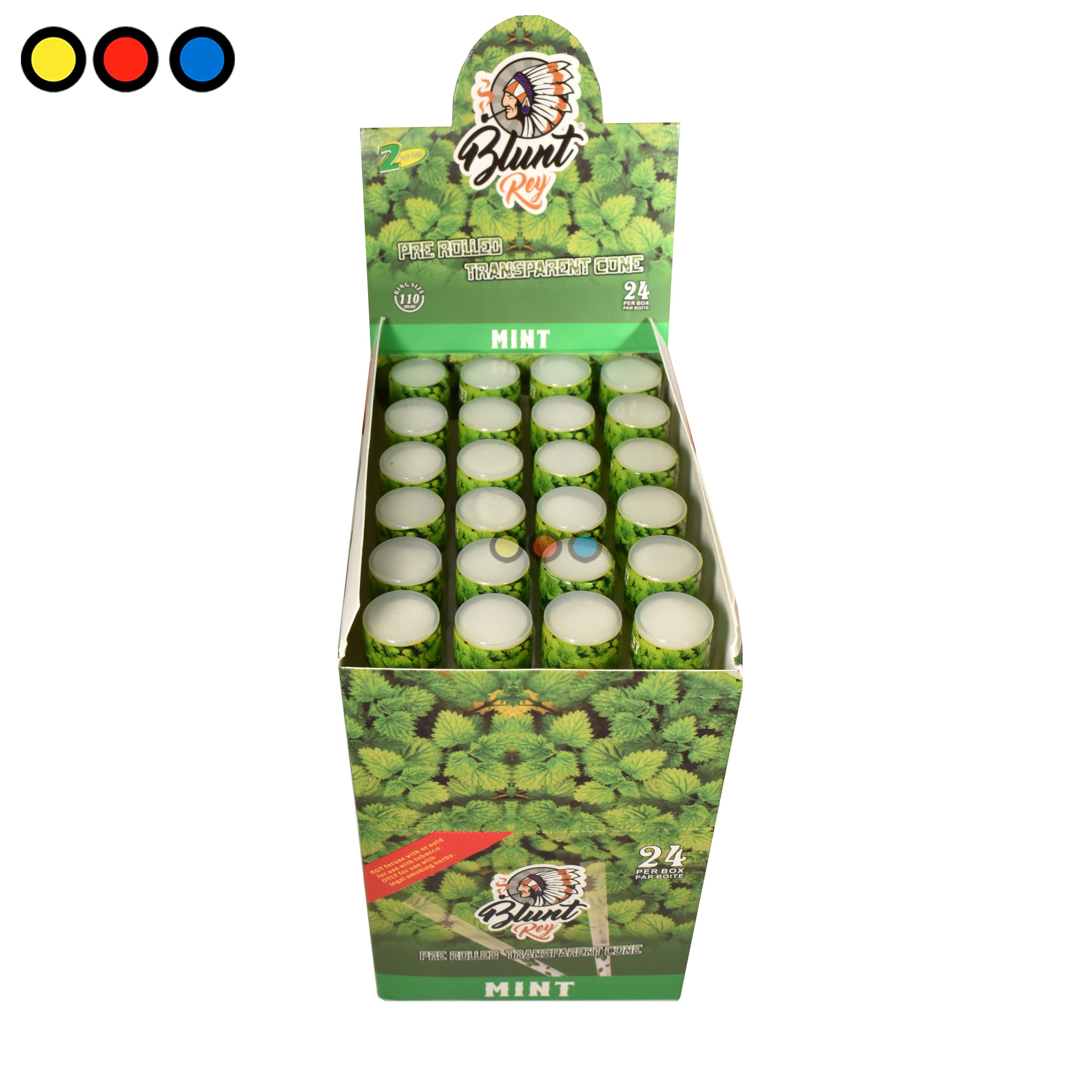Conos Blunt Rey Celulosa Mint 110mm - Imagen 3