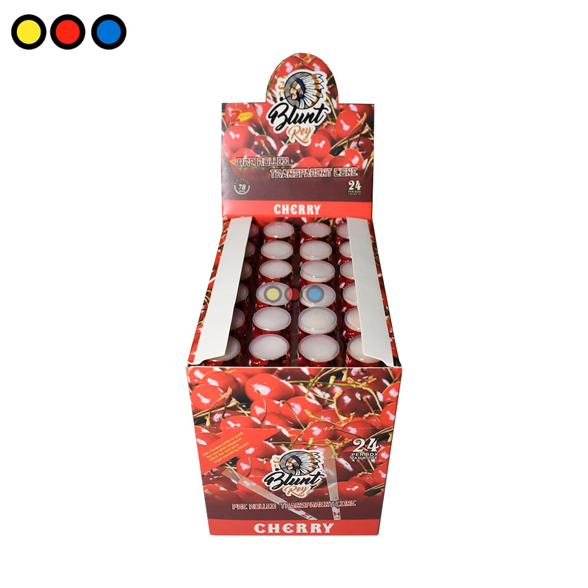 Conos Blunt Rey Celulosa Cherry 78mm - Imagen 2