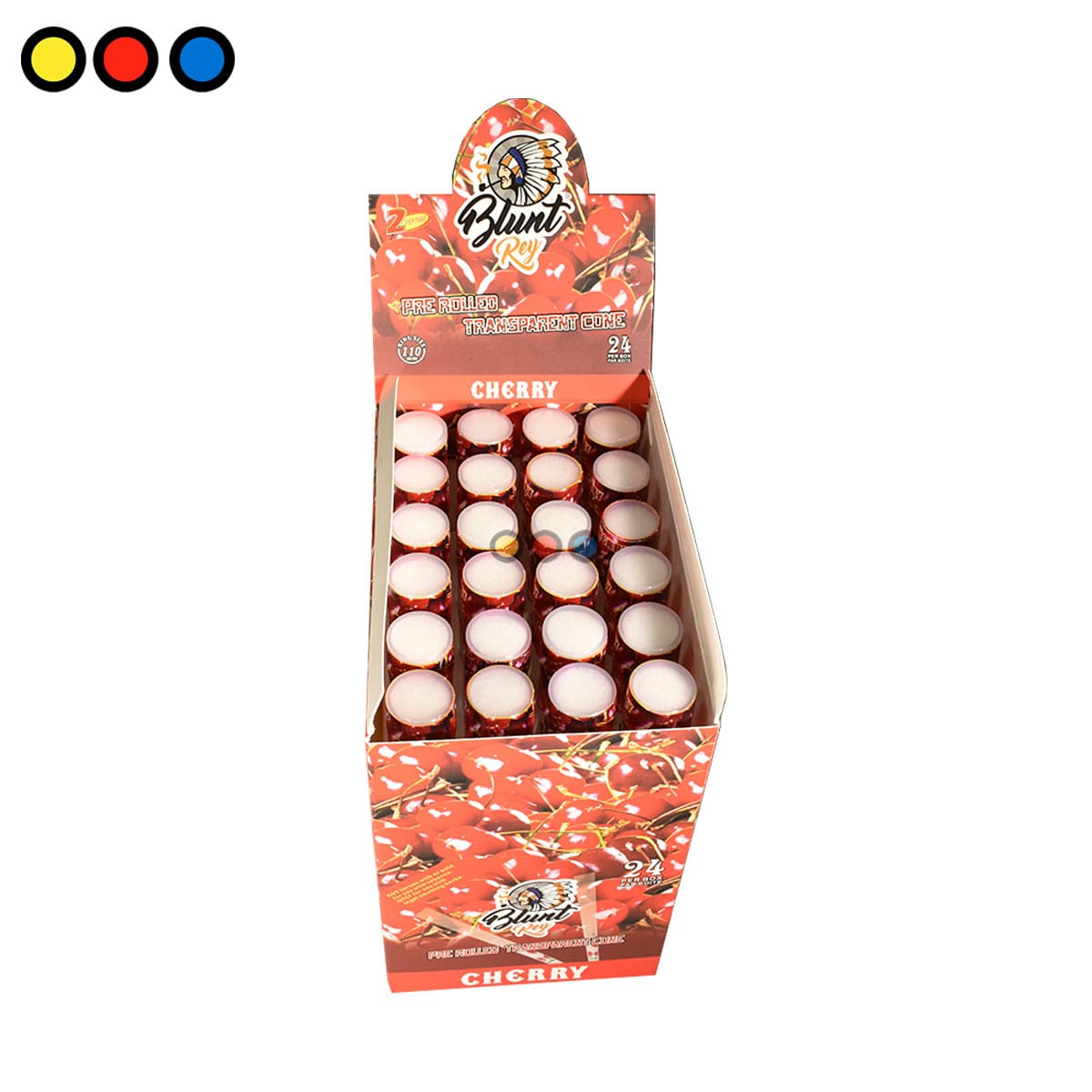 Conos Blunt Rey Celulosa Cherry 110mm - Imagen 2