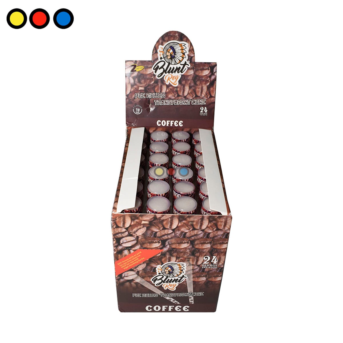 Conos Blunt Rey Celulosa Coffee 78mm - Imagen 2