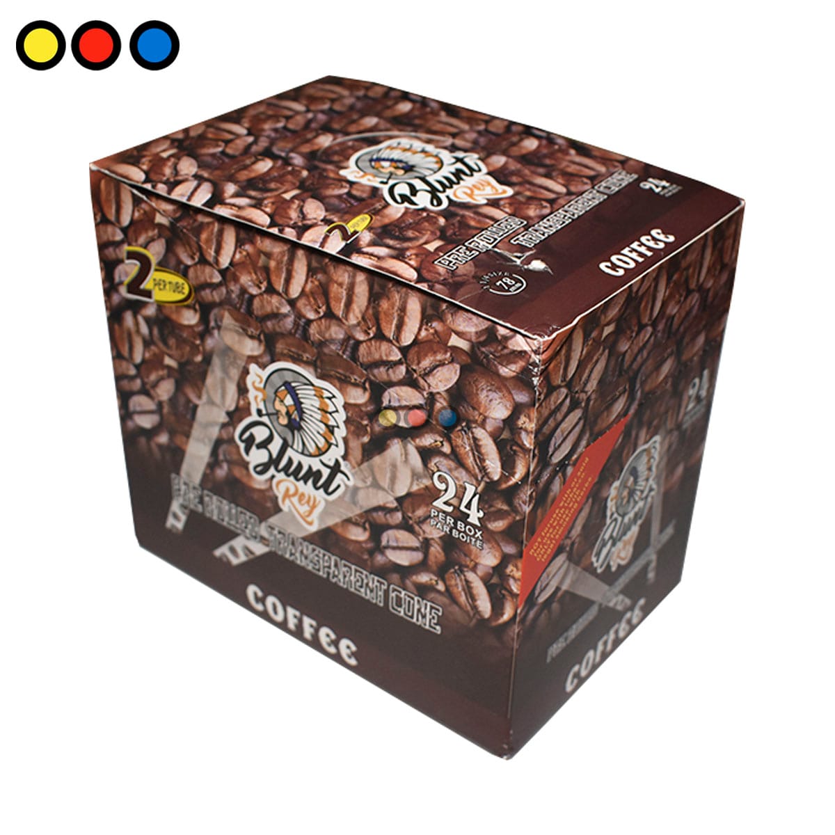 Conos Blunt Rey Celulosa Coffee 78mm - Imagen 5