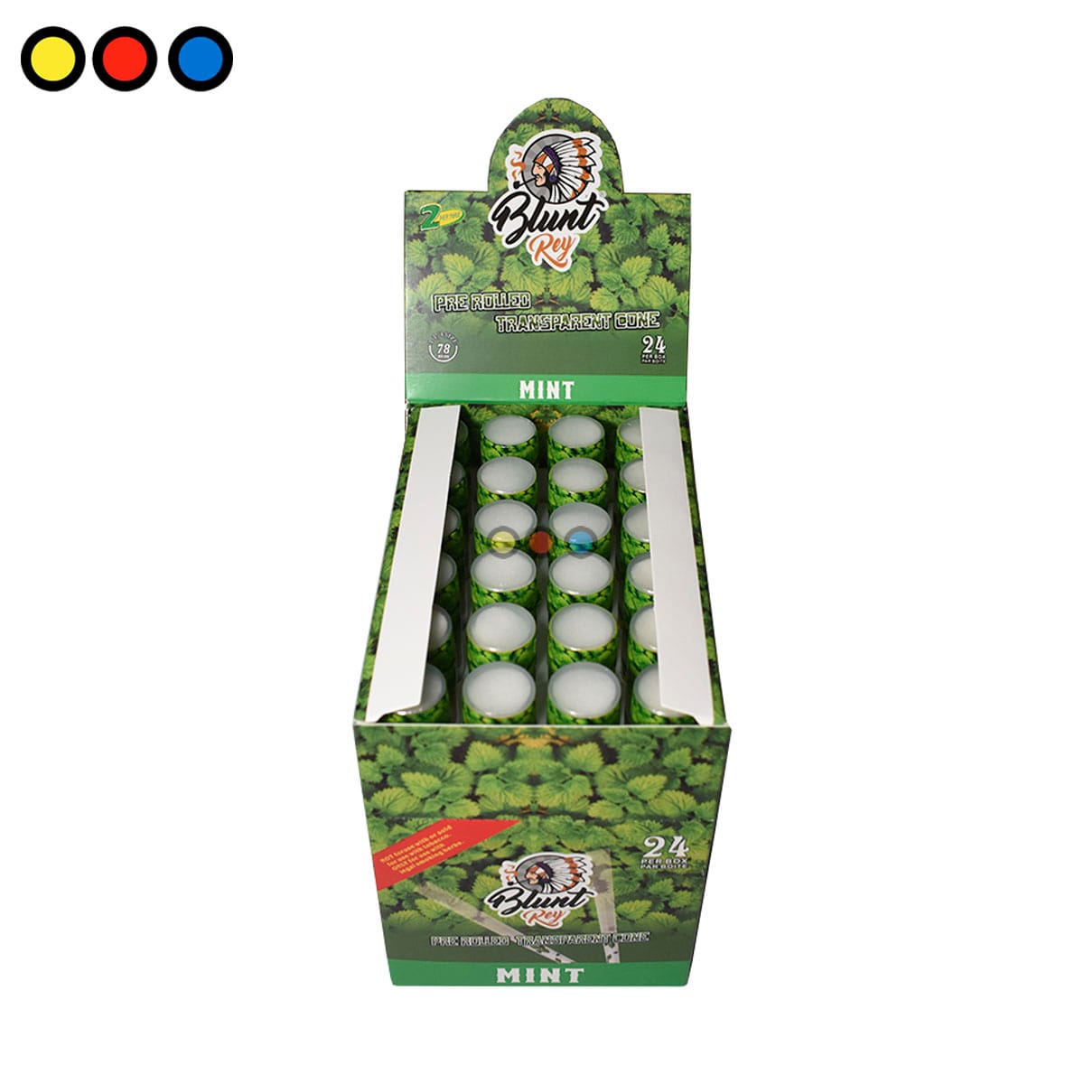 Conos Blunt Rey Celulosa Mint 78mm - Imagen 2