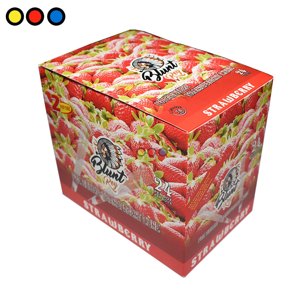 Conos Blunt Rey Celulosa Strawberry 78mm - Imagen 5