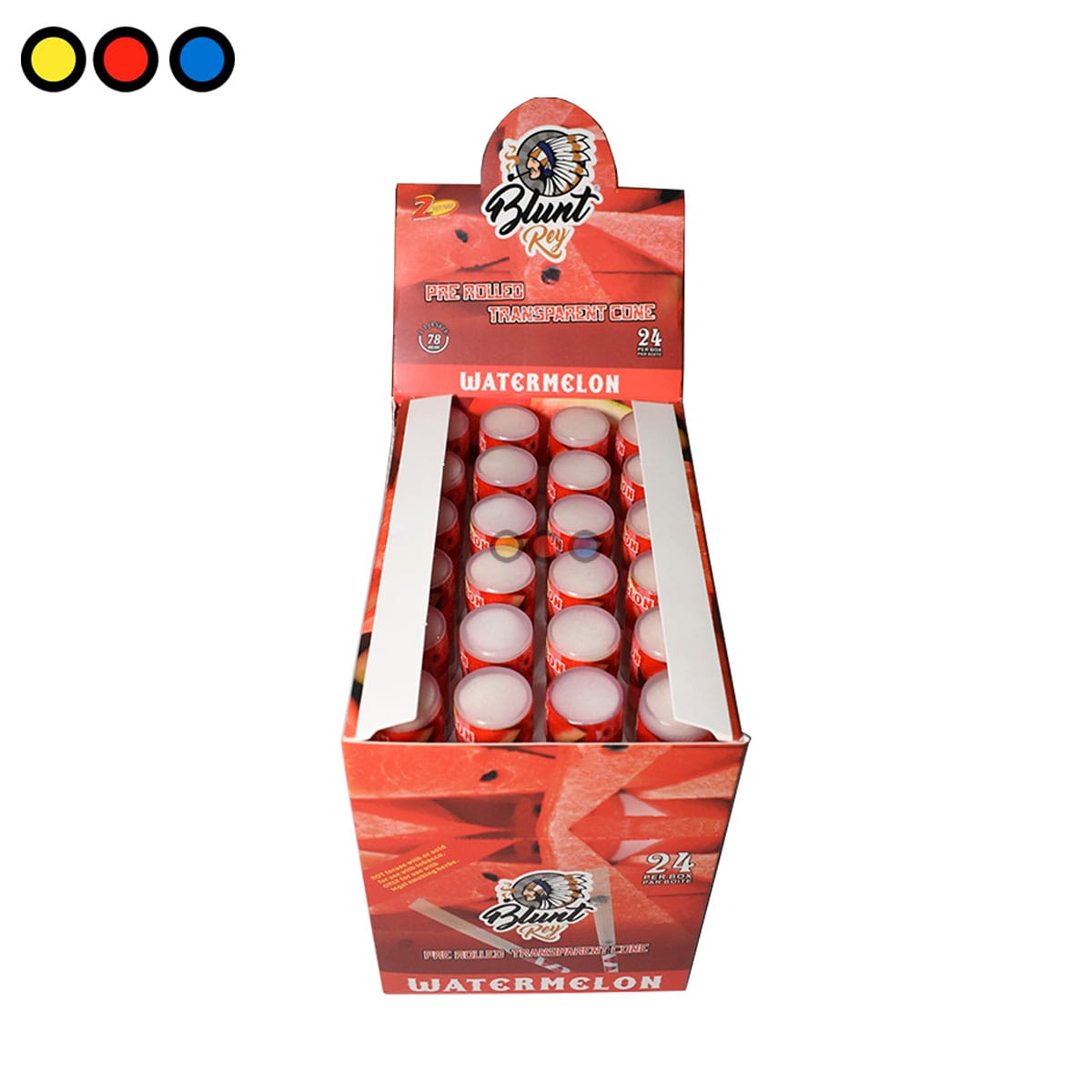 Conos Blunt Rey Celulosa Watermelon 78mm - Imagen 2