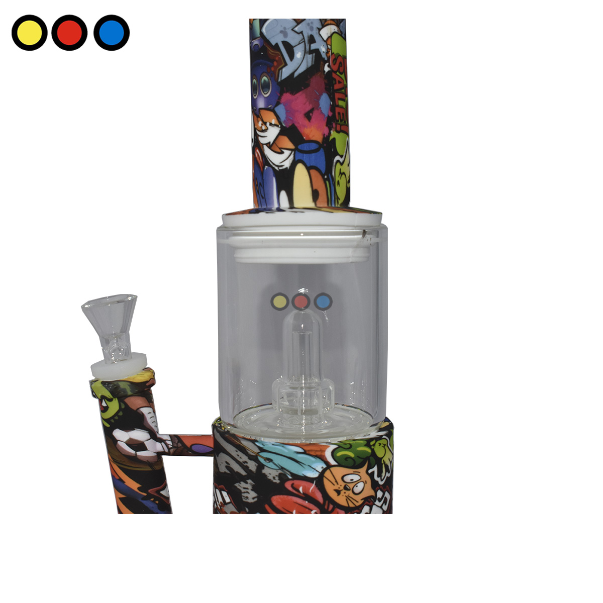 Bong Silicona Graffiti 33cm - Imagen 5