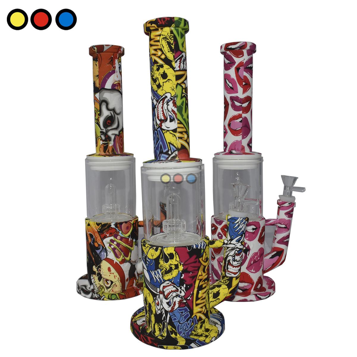 Bong Silicona Graffiti 33cm - Imagen 3