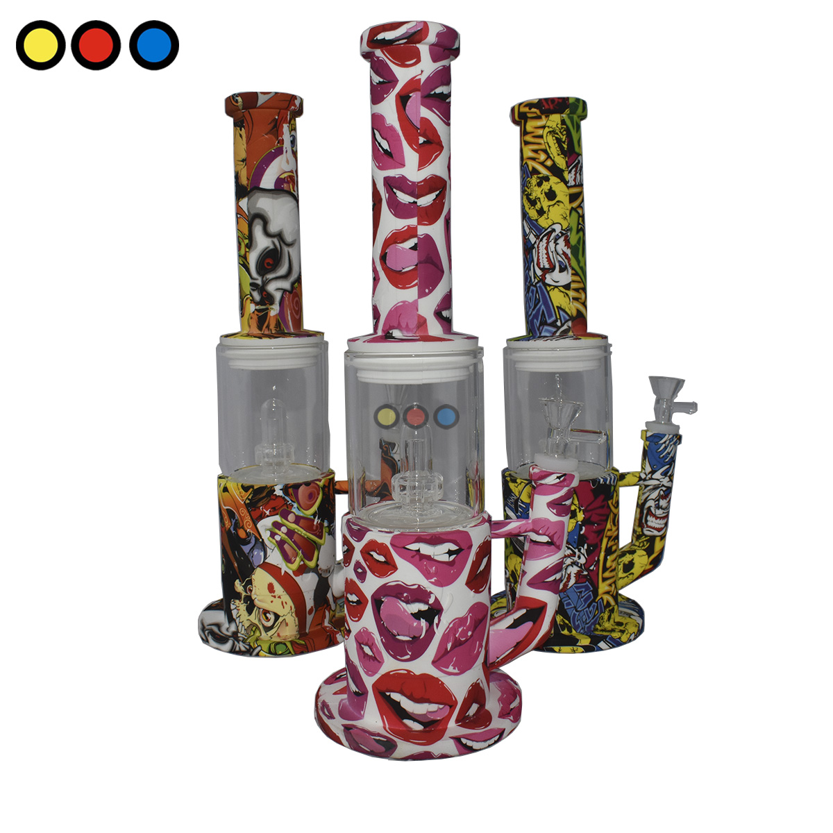 Bong Silicona Graffiti 33cm - Imagen 2