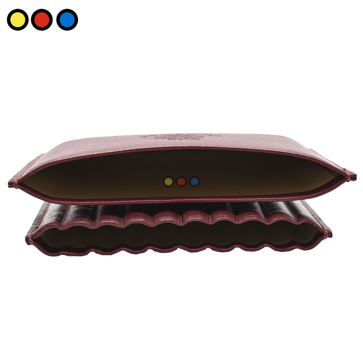 Purera de Cuero 10 Cigarritos India Bordo - Imagen 2
