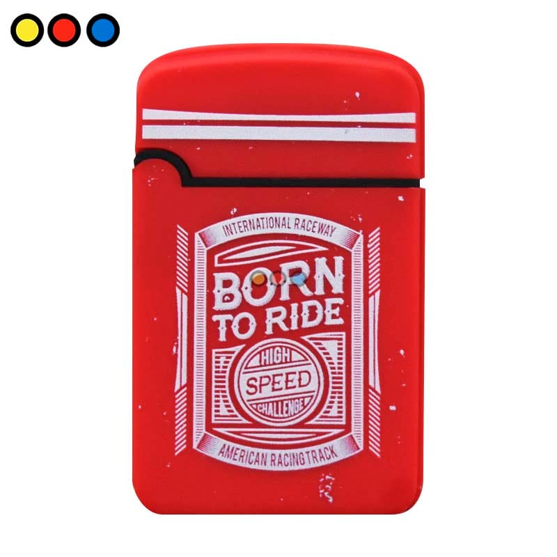 Encendedor Catalítico Zengaz Motos Born To Ride Rojo - Imagen 2
