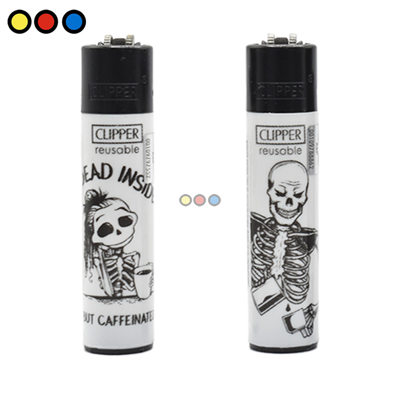 Encendedor Clipper Coffee Skulls - Imagen 4