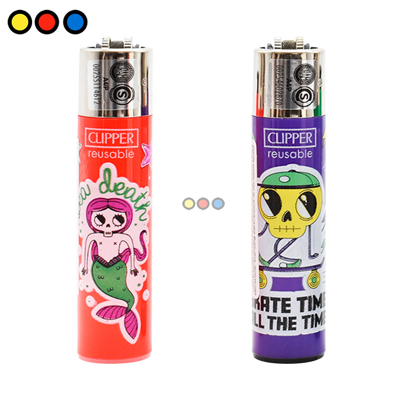 Encendedor Clipper Sticker Skulls - Imagen 3