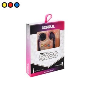 Auriculares 3.5mm. Soul S389 Negro