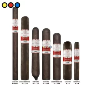 Cigarro Casa Turrent 1880 Maduro Doble Robusto vista frontal, Capa San Andrés Maduro cigarro Casa Turrent, Detalle construcción Casa Turrent 1880, Corte y perilla cigarro Casa Turrent Maduro, Casa Turrent 1880 en humidor