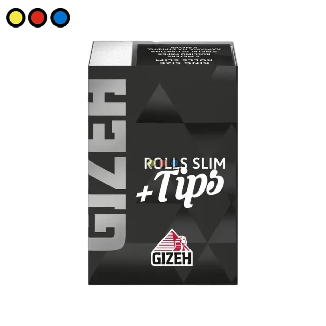 Rollo de papel Gizeh Black de 5 metros con filtros de cartón.