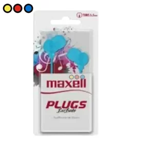 Auricular Stereo Maxell IN225 In-Ear Azul frontal, Auricular Stereo Maxell IN225 In-Ear Azul lateral