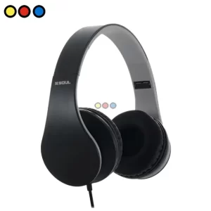 Auricular Soul L600 Sonic Shock con diadema en color negro.