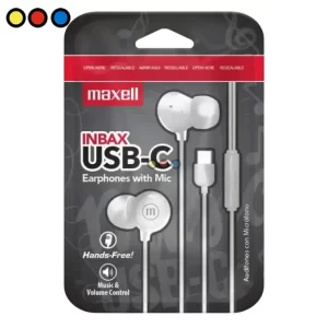 Auriculares In-Ear Maxell IN-BAX USB-C Blancos