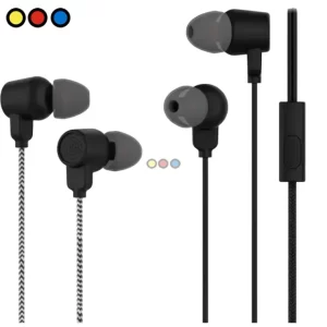 Auriculares Soul S289 Stereo Blancos vista frontal; Auriculares Soul S289 Stereo Blancos vista lateral; Detalle de conector Jack 3.5mm Auriculares Soul S289
