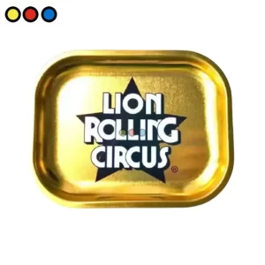 Bandeja metálica Lion Rolling Circus Mini Gold, Detalle de bordes bandeja Lion Rolling Circus Gold