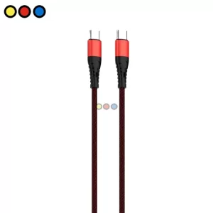 Cable USB-C a USB-C mallado Soul color rojo
