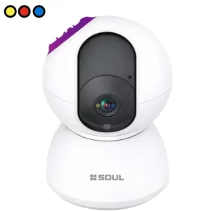 Cámara IP Wi-Fi SOUL 1080P 2MP Visión Nocturna frontal, Cámara IP Wi-Fi SOUL 1080P 2MP Visión Nocturna vista lateral