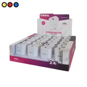 Cargador Soul 2.4A USB Viajero Pack x 20 unidades