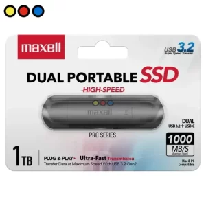 Disco SSD Dual Portable 1TB USB 3.2 Maxell