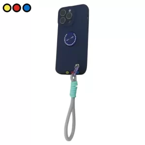 Protector de silicona azul Soul con anillo y correa para Moto G24 Power