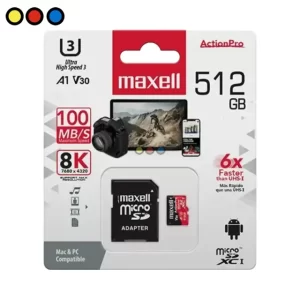 Tarjeta de memoria Micro SD Maxell de 512GB