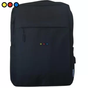Mochila Soul para notebook de 15.6 pulgadas color negro vista frontal;Mochila Soul para notebook de 15.6 pulgadas color negro vista lateral;Mochila Soul para notebook de 15.6 pulgadas color negro vista interior