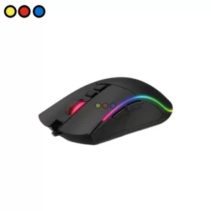 Mouse Gamer Soul XM550 con iluminación RGB y 7 botones en color negro