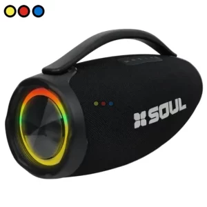 Parlante Bluetooth Soul Boom Party EQ 80W LED frontal, Parlante Bluetooth Soul Boom Party EQ 80W LED lateral