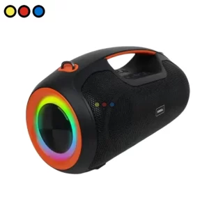 Parlante Bluetooth Soul Boom POW 80W LED con BASS BOOST, Vista lateral del parlante Soul Boom POW, Detalle de luces LED del parlante Soul Boom POW
