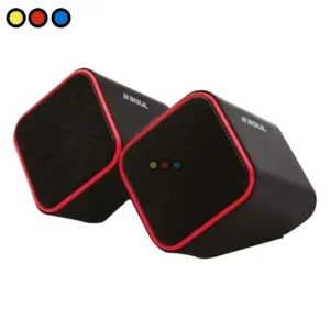 Parlante Soul USB Office Negro/Rojo
