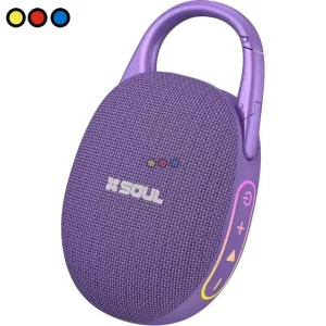 Parlante Soul XS650 Mix Rock 7W color violeta de frente, Parlante Soul XS650 Mix Rock 7W color violeta de costado