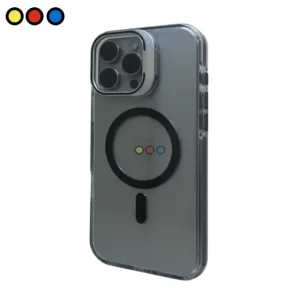 Protector Soul MagSafe iPhone 15 Pro Negro vista frontal, Protector Soul MagSafe iPhone 15 Pro Negro vista posterior