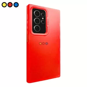Protector Skin Soul Xiaomi 14C Rojo (Vista Frontal), Protector Skin Soul Xiaomi 14C Rojo (Vista Trasera), Detalle del Protector Skin Soul Xiaomi 14C Rojo