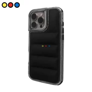 Protector Puffer Soul A35 5G Negro vista frontal, Protector Puffer Soul A35 5G Negro vista trasera, Protector Puffer Soul A35 5G Negro vista lateral