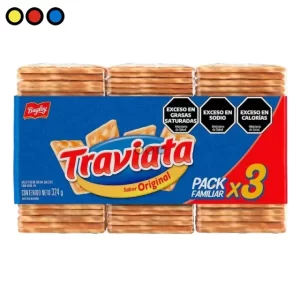 Galletitas Traviata Clásicas Tripack 324g (Caja x 16U)