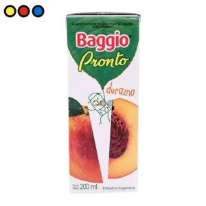 Jugo Baggio Junior Durazno 200cc (Pack X 18u)
