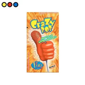 Chupetín Crazy Pop Naranja 12g (Display x 10U)
