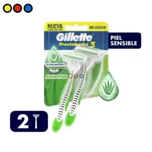 Afeitadora Gillette Prestobarba 3 Cool (Eucalipto) (Pack X 4u) (Caja X 12u)