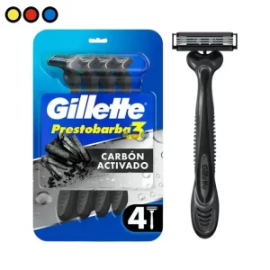 Afeitadora Gillette Prestobarba 3 Carbon (Pack X 2u) (Caja X 24u)