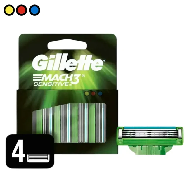 Repuesto Gillette Mach3 Sensitive (Pack X 10u) (Caja X 6u)