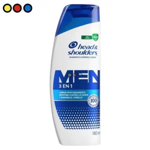 Shampoo Head & Shoulders 180ml 3 en 1 (Caja X 12u)